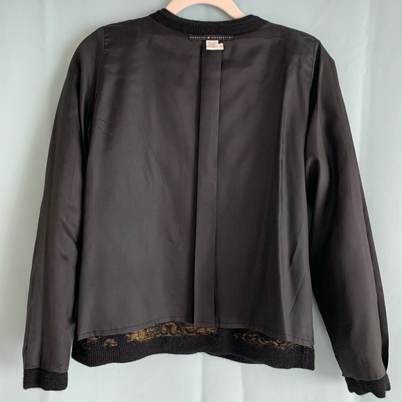 Peruvian Connection Alpaca Floral Zip-Up Lined Cardigan Jacket Sz S - Picture 6 of 10